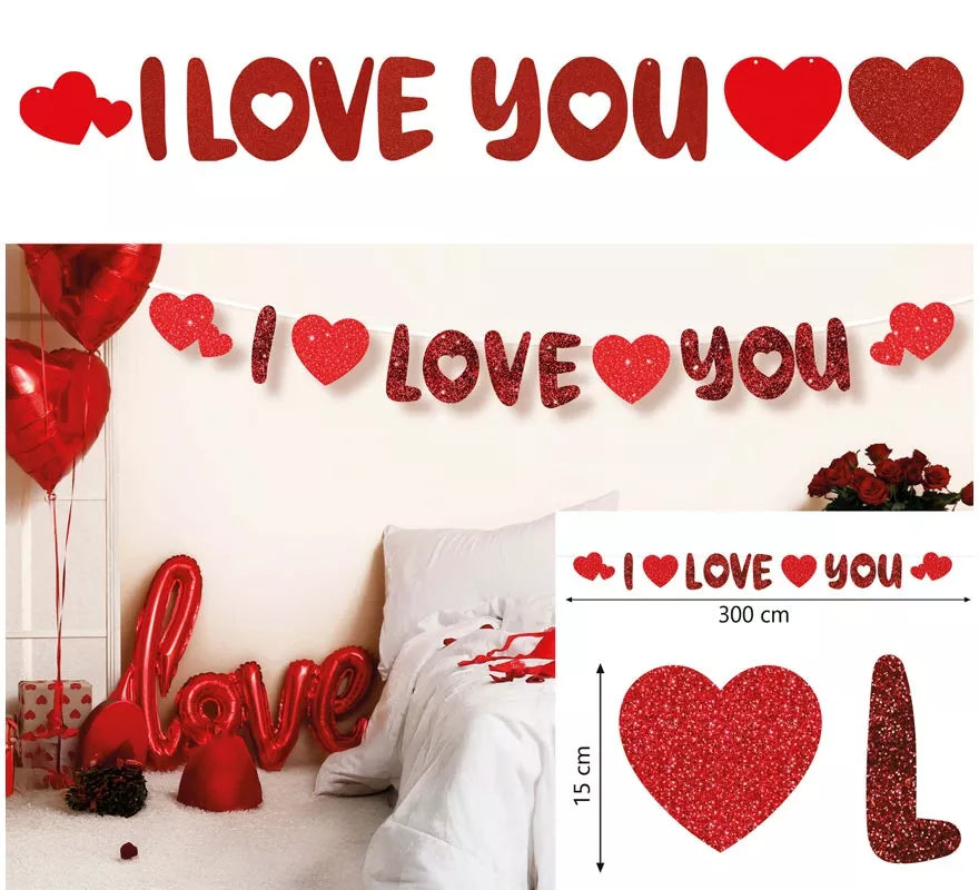 Translation missing: de.Guirnalda 'I Love You' de 300 cm