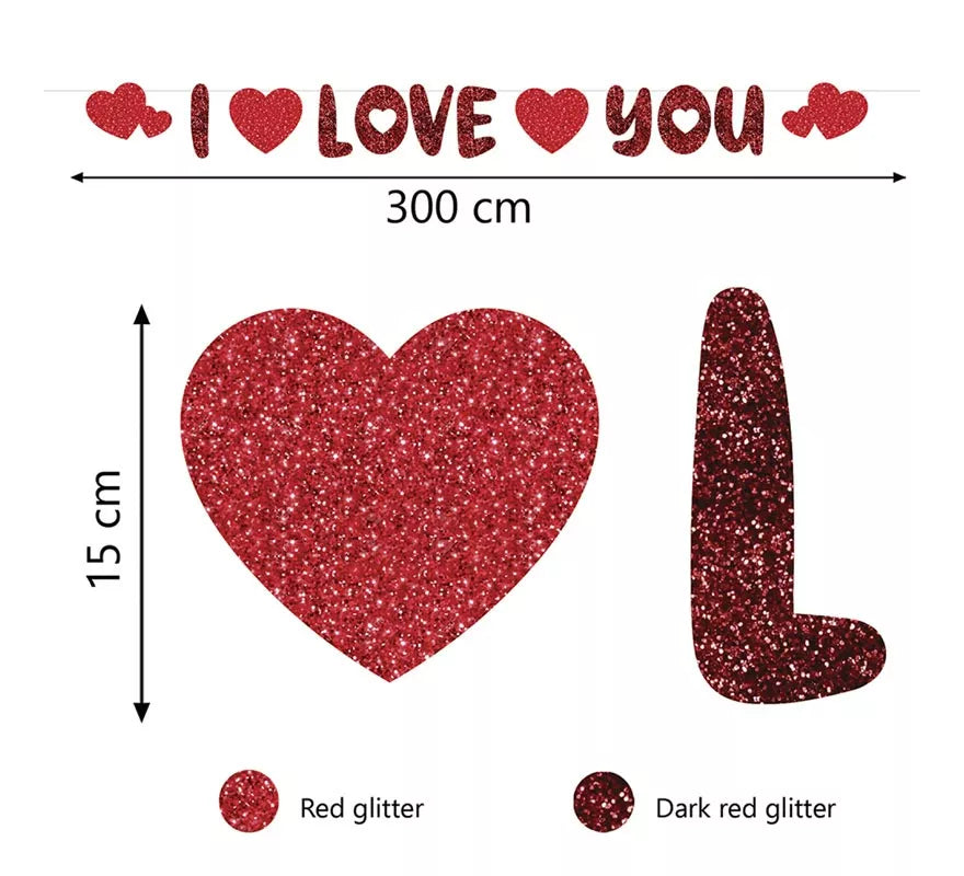 Translation missing: de.Guirnalda 'I Love You' de 300 cm