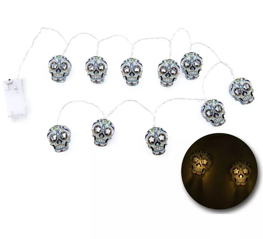 Translation missing: de.Guirnalda Led Calaveras Día de los Muertos de 150 cm