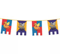 Guirnalda Medieval con 15 Banderas de 30 x 20 cm