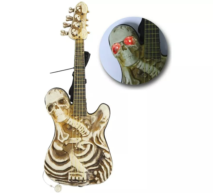 Translation missing: de.Guitarra de Esqueleto con Luz y Sonido de 58 cm