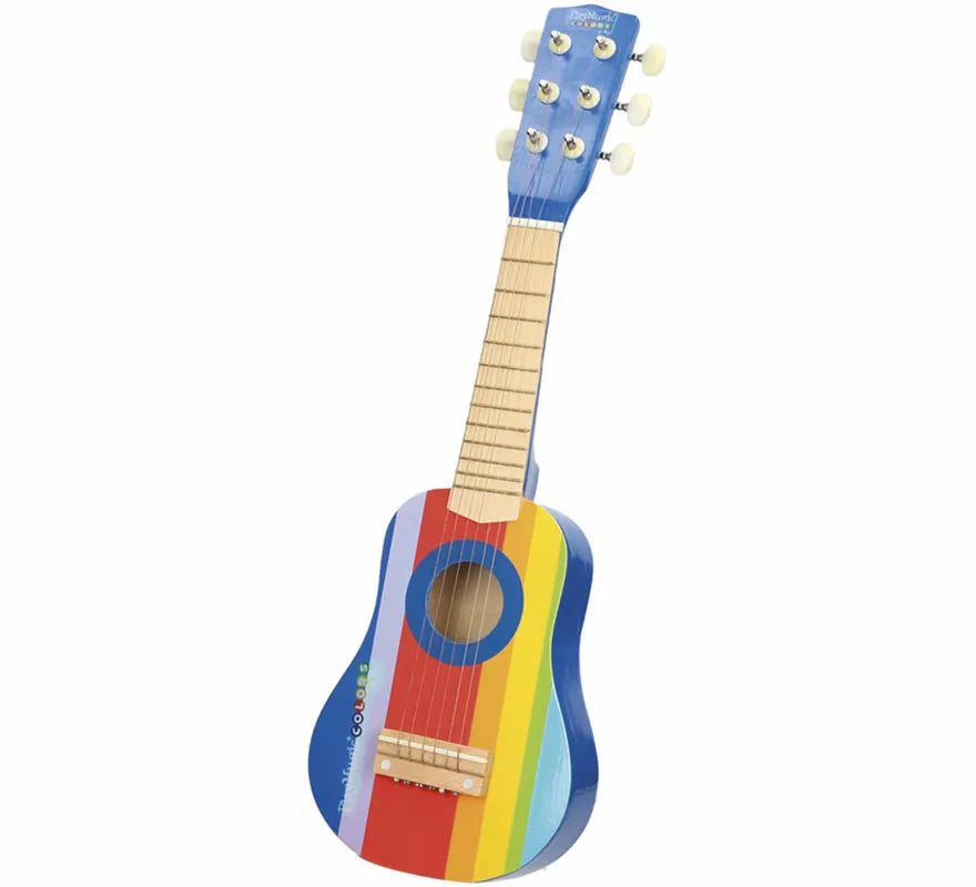 Translation missing: de.Guitarra de Madera Pintada Multicolor de 55 cm