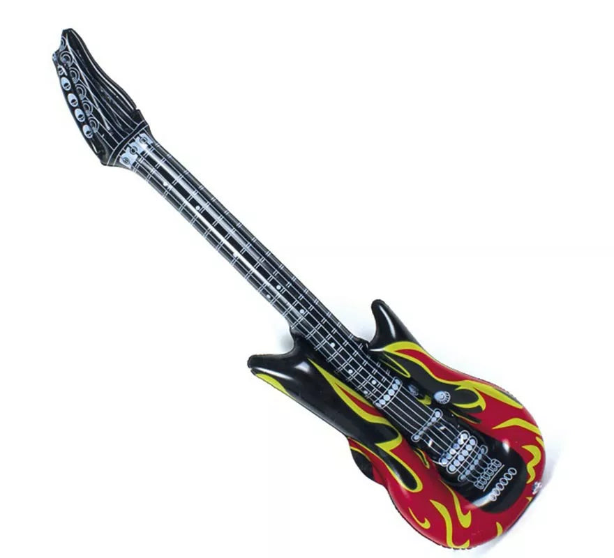 Translation missing: de.Guitarra de Rockero llamas hinchable de 90 cm