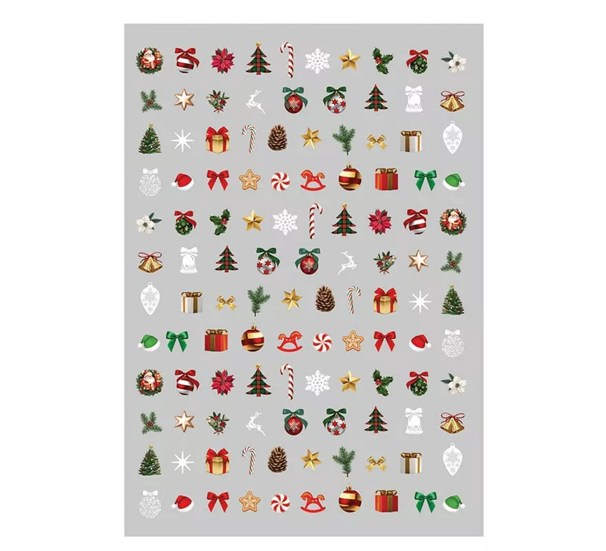 Translation missing: de.Hoja con Pegatinas para Uñas Navidad de 10x7 cm