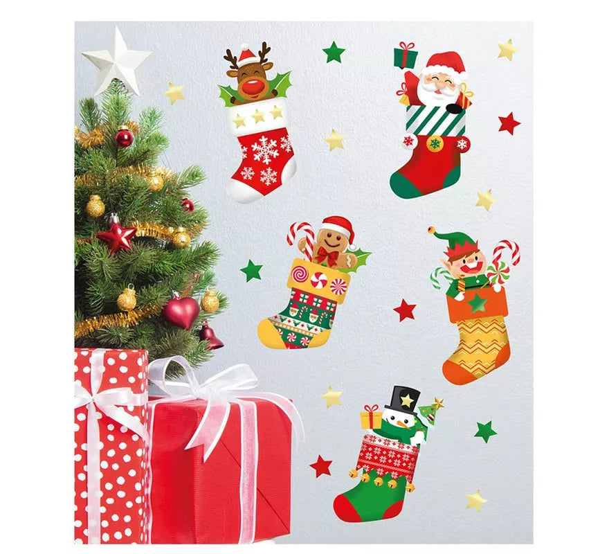 Translation missing: de.Hoja de Figuras Navideñas adhesivas para pared de 25x70 cm