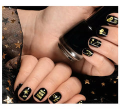 Nagelsticker-Blatt mit Frohes Neues-Jahr-Figuren, 10 x 7 cm