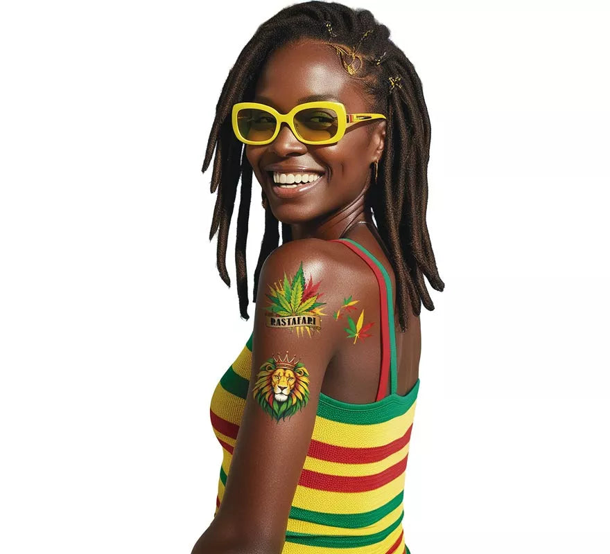 Translation missing: de.Hoja de Tatuajes Jamaicanos de 14x30 cm