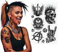 Punk-Tattoo-Bogen 14x30 cm