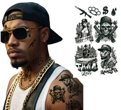Thug Tattoo Sheet Leben 14x30 cm