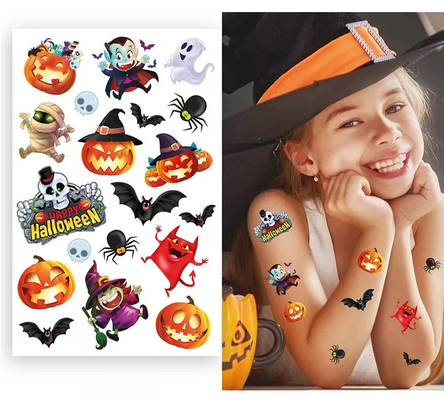 Translation missing: de.Hoja Tatuajes Halloween coloridos