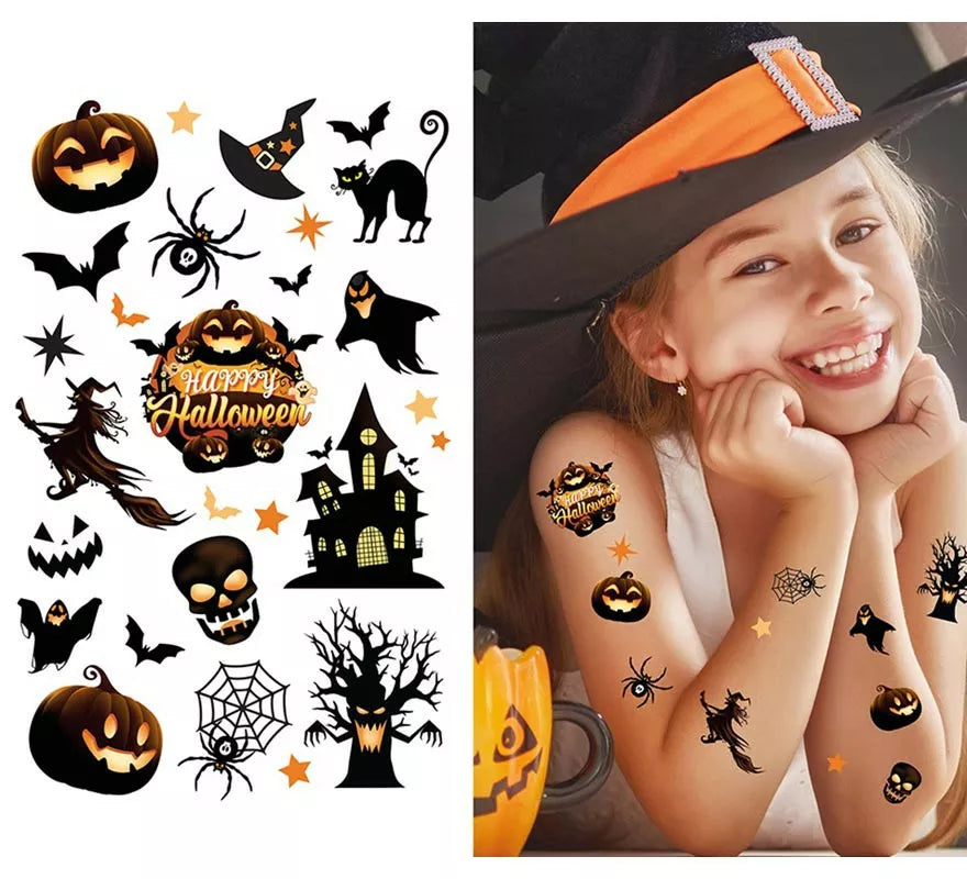 Translation missing: de.Hoja Tatuajes Halloween negros