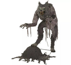 Grauer Werwolf mit Licht und Bewegung 1,5 m
