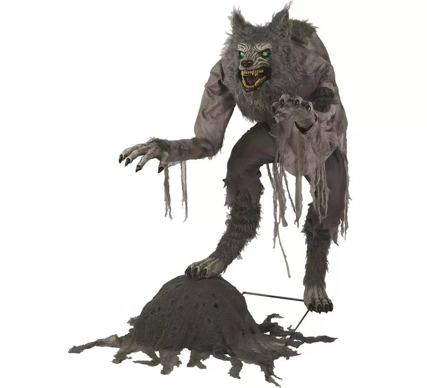Translation missing: de.Hombre Lobo gris con luz y movimiento de 1,5 m