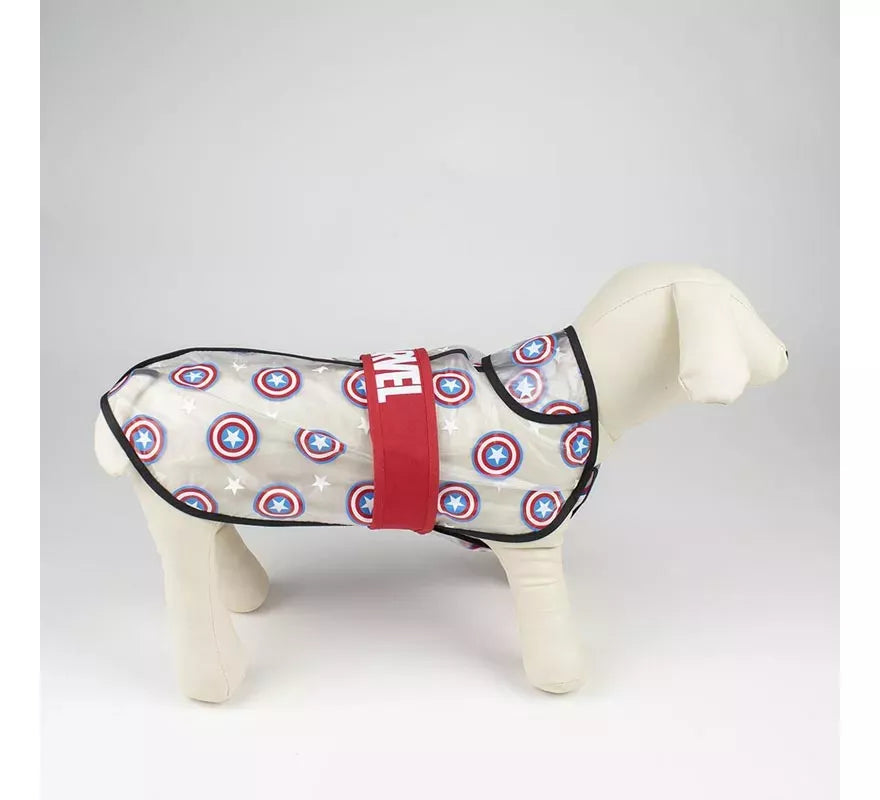 Impermeable Ajustable para Perro de Capitan America