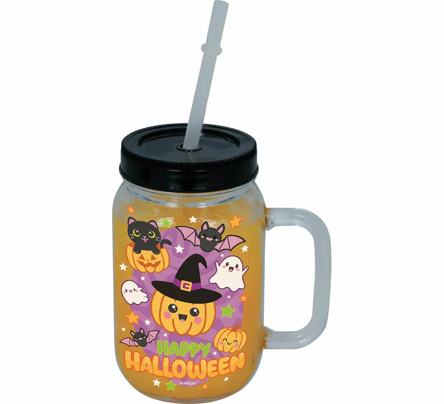 Translation missing: de.Jarra Happy Halloween con Pajita de 14 cm