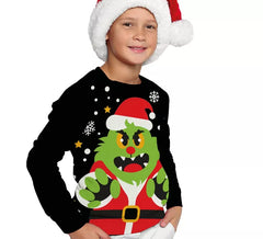 Weihnachts-Grumpy-Elf-Pullover für Kinder