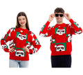 Jersey de Navidad Damero Papá Noel rojo para adulto