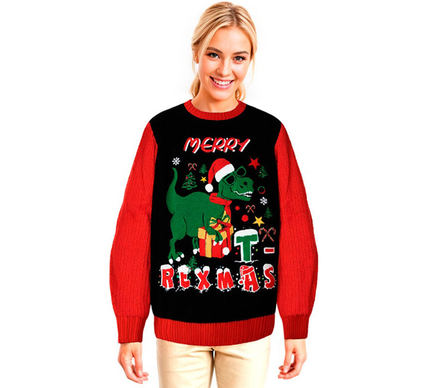 Translation missing: de.Jersey Dinosaurio Navideño para adulto