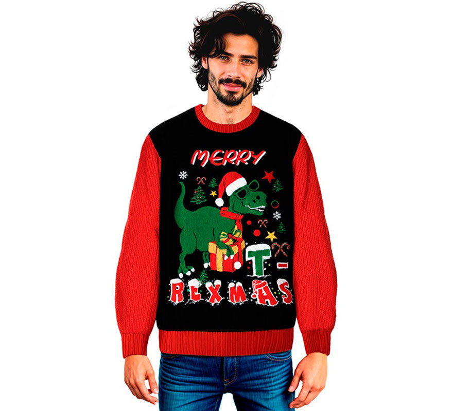 Translation missing: de.Jersey Dinosaurio Navideño para adulto