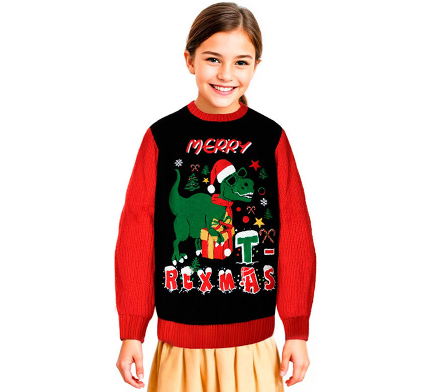 Translation missing: de.Jersey Dinosaurio Navideño para niños