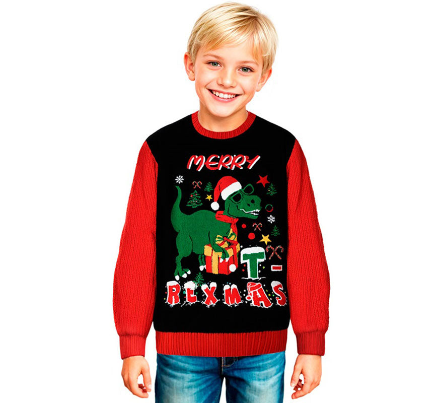 Translation missing: de.Jersey Dinosaurio Navideño para niños