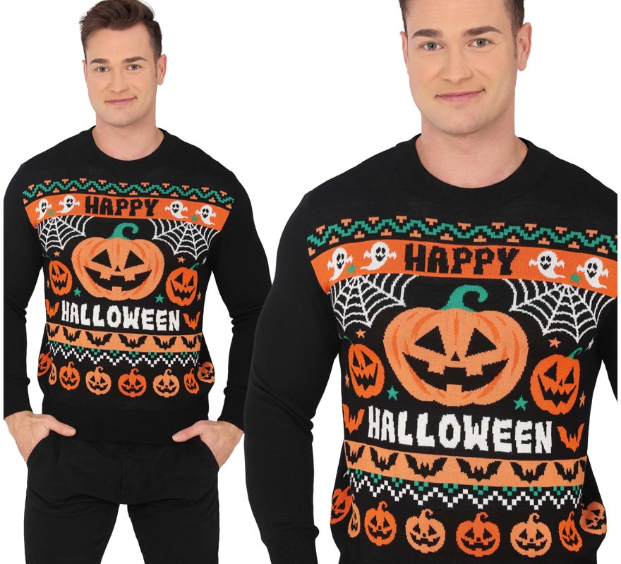 Translation missing: de.Jersey Halloween Calabaza para hombre
