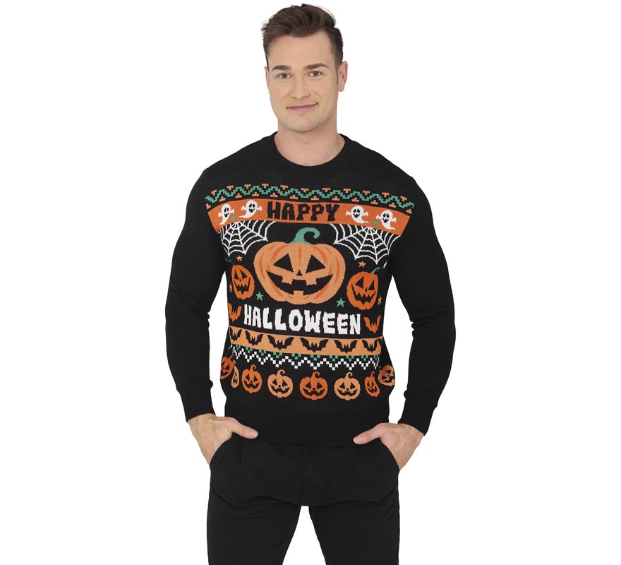 Translation missing: de.Jersey Halloween Calabaza para hombre