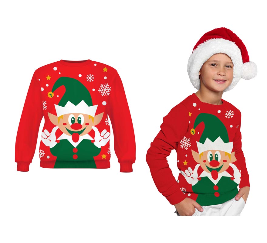 Translation missing: de.Jersey Navidad Elfo Feliz para niños