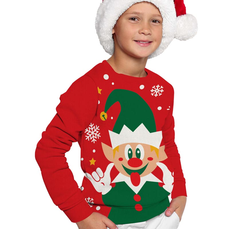 Translation missing: de.Jersey Navidad Elfo Feliz para niños