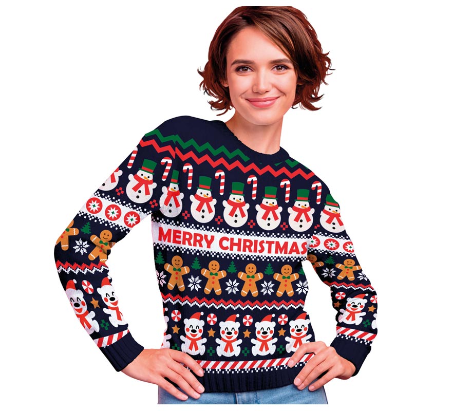 Translation missing: de.Jersey Navidad Muñeco de Nieve para mujer