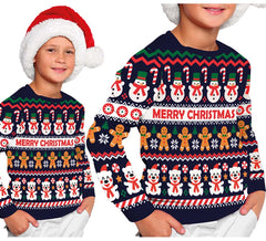 Weihnachts-Schneemann-Pullover für Kinder