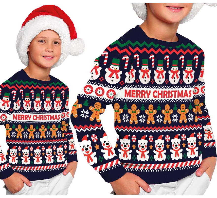 Translation missing: de.Jersey Navidad Muñeco de Nieve para niños