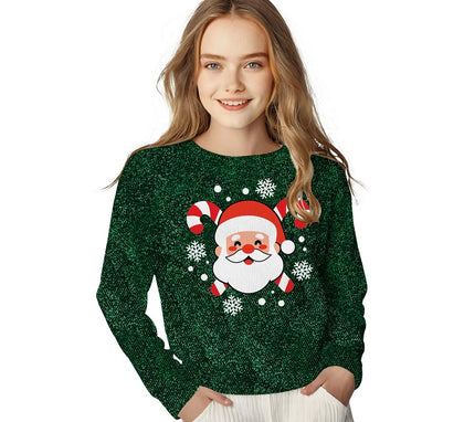 Jersey Navidad Papa Noel con Purpurina para niños