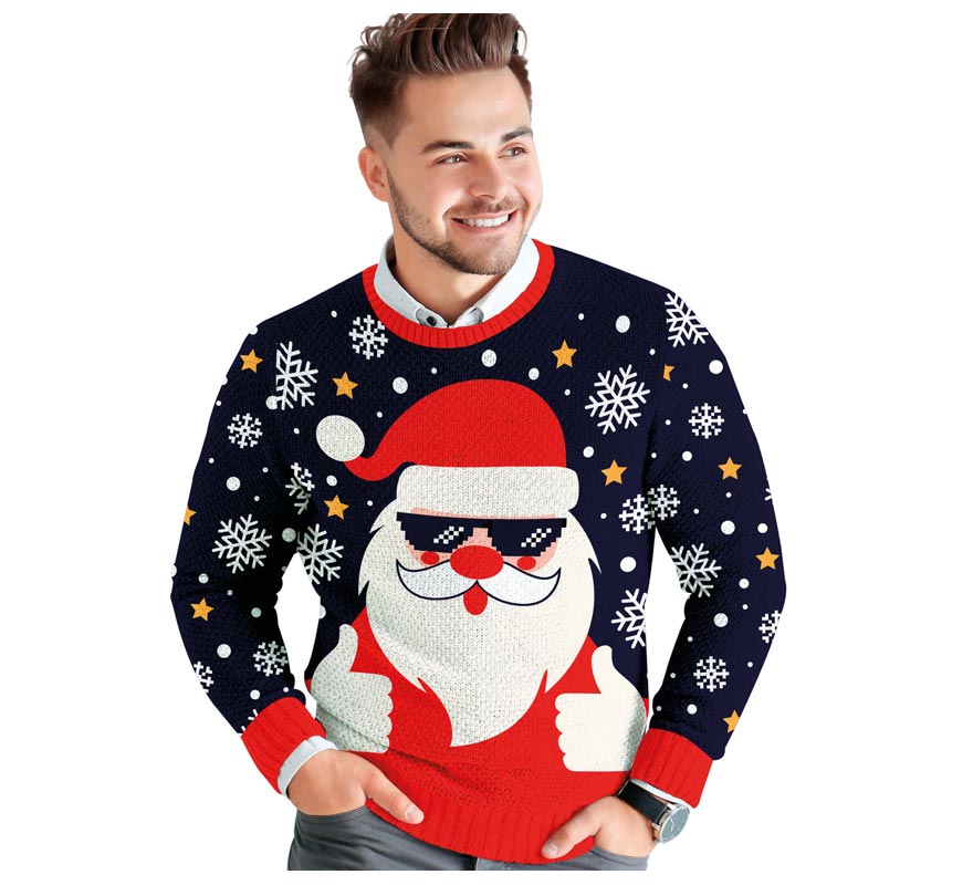 Translation missing: de.Jersey Navidad Papá Noel cool para hombre
