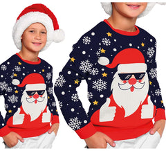 Cooler Weihnachtsmann-Weihnachtspullover für Kinder