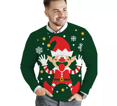 Elfen-Weihnachtspullover für Herren