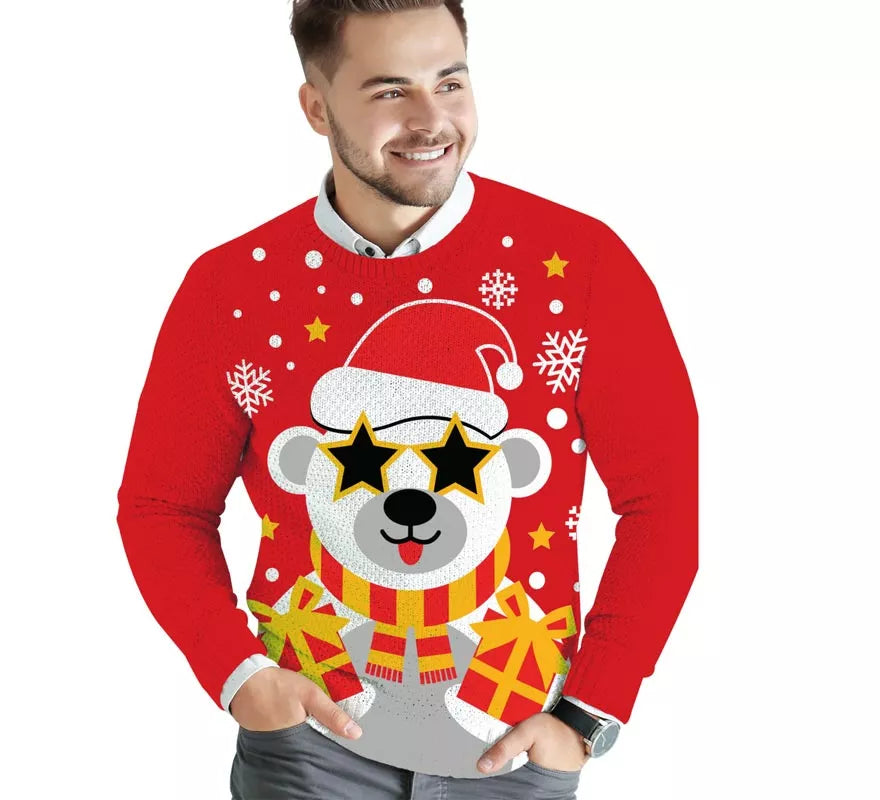 Translation missing: de.Jersey Navideño de Oso Polar para hombre
