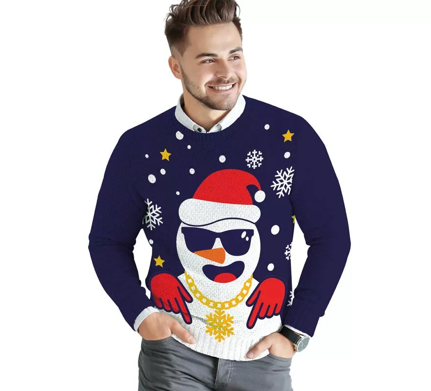 Translation missing: de.Jersey Navideño de Papá Noel Divertido para hombre