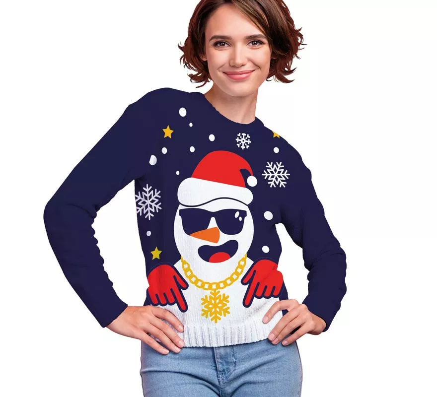 Translation missing: de.Jersey Navideño de Papá Noel Divertido para mujer