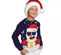 Lustiger Weihnachtsmann-Weihnachtspullover für Kinder