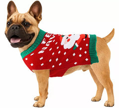 Weihnachtspullover mit Weihnachtsmannmotiv für Hunde
