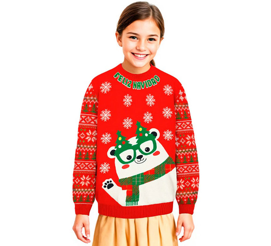 Translation missing: de.Jersey Navideño Osito Polar para niños