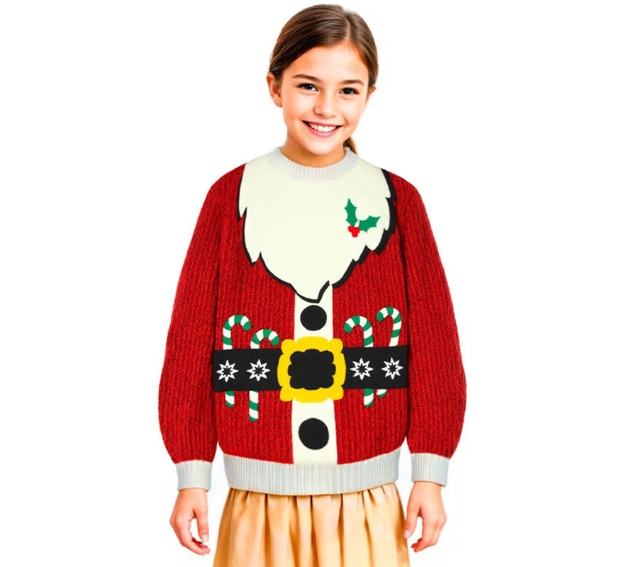 Jersey Navideño Papá Noel para niños