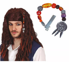 Piratenjuwel mit Haarspange 16 cm