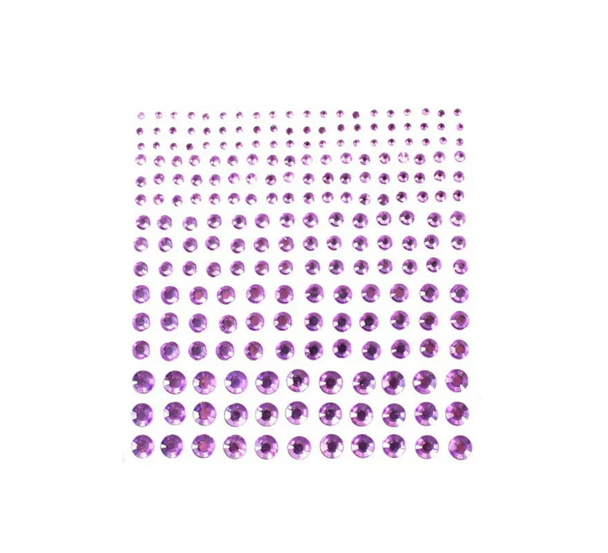 Translation missing: de.Joyas Adhesivas de Diamante brillo morado adulto