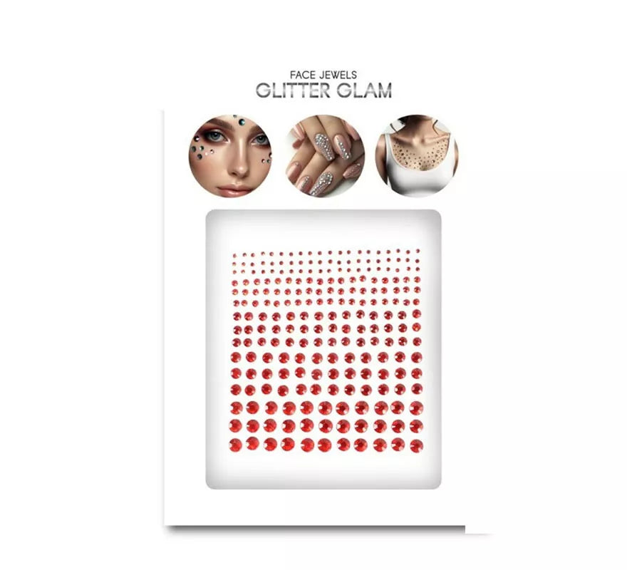 Translation missing: de.Joyas Adhesivas de Diamante brillo rojo adulto
