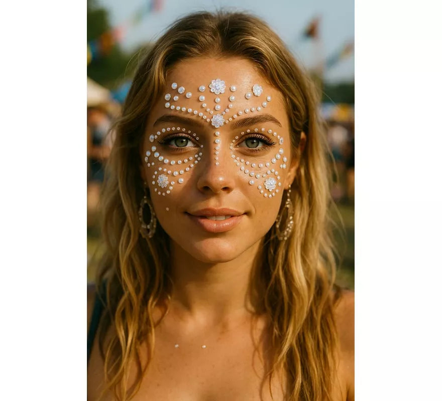 Joyas Adhesivas Faciales de Perlas