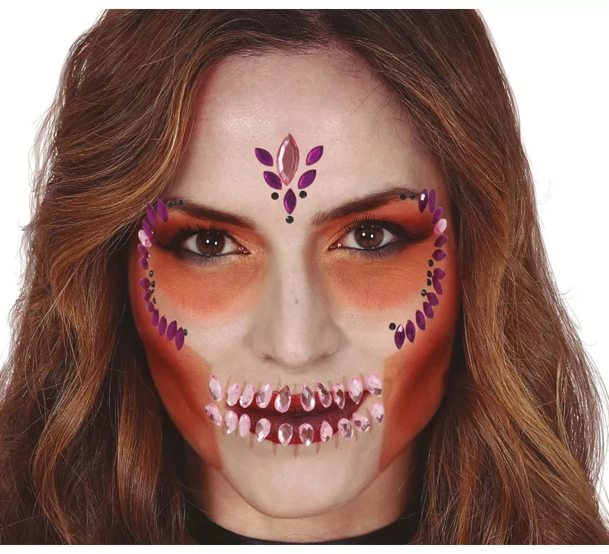 Translation missing: de.Joyas Faciales Adhesivas de Calavera Lila