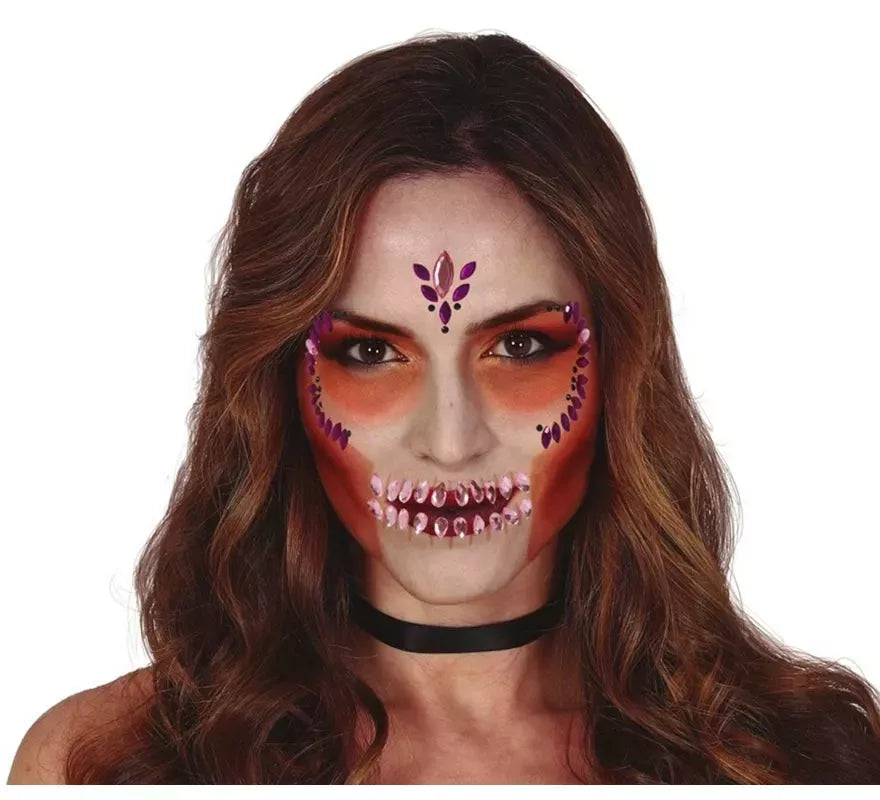 Translation missing: de.Joyas Faciales Adhesivas de Calavera Lila
