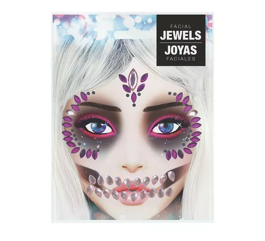 Translation missing: de.Joyas Faciales Adhesivas de Calavera Lila
